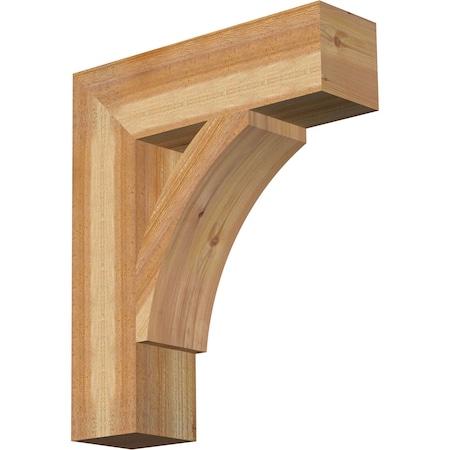 Thorton Block Rough Sawn Bracket, Western Red Cedar, 6"W x 22"D x 26"H